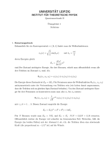 zum Aufgabenblatt 1 - Institut für Theoretische Physik