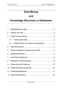 Data Mining und Knowledge Discovery in Databases