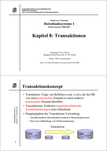 Kapitel 8: Transaktionen