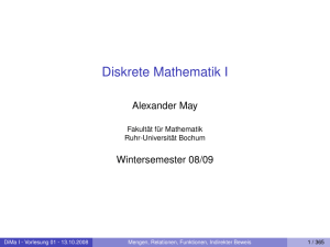 Diskrete Mathematik I - CITS - Ruhr