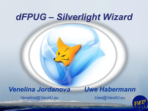 dFPUG-Silverlight Wizard - dFPUG