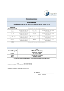 Anmeldeformular Workshop 19.01.2016 in Oberschneiding