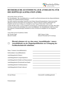 schriftliche Zustimmung des Ausbildungsbetriebes