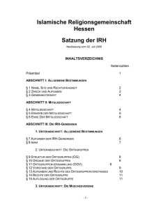 Satzung - Islamische Religionsgemeinschaft Hessen