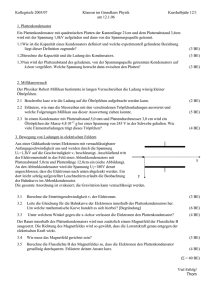 2. Klausur 12/1 Physik LK - Lehrerseite von Wolfram Thom