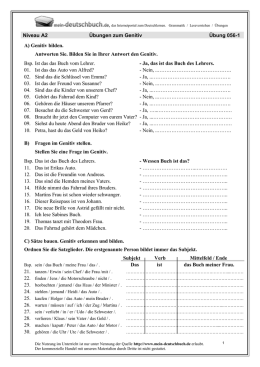 Genitiv Übung - Deutsch lernen - mein