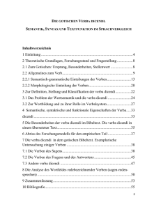 Die gotischen Verba dicendi. Semantik, Syntax und Textfunktion im