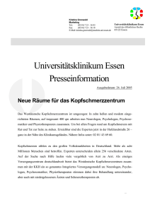 Ausgabedatum: 26. Juli 2005 - Universitätsklinikum Essen