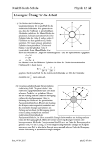 Rudolf-Koch-Schule Physik 12 Gk 1.) Die Dichte der Feldlinien pro