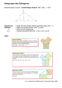 Arbeitsblatt zur Satzgruppe des Pythagoras G 9e