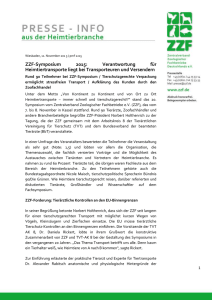 ZZF pmf 2215 Symposium 2015 - Zentralverband Zoologischer