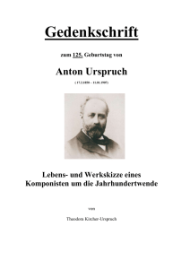 Gedenkschrift - Anton Urspruch