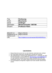 Posttranslationale Modifikationen von Aminosäuren