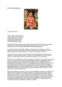 Shri Shankaracharya Von Swami Sivananda Guru charanam, bhaja