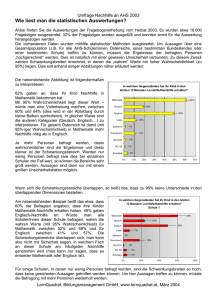 Umfrage Nachhilfe an AHS 2003 Wie liest man die statistischen