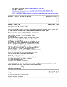 Diskussion: Pluto kein Planet