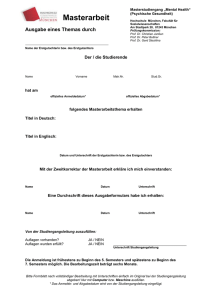 FACHHOCHSCHULE MÜNCHEN – FACHBEREICH SOZIALWESEN