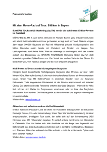 Presseinformation - Bayern Tourismus