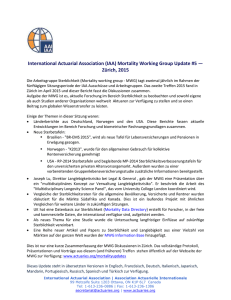 International Actuarial Association (IAA) Mortality Working Group