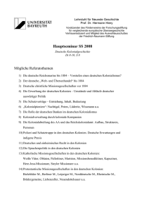 Lehrstuhl für Neueste Geschichte Prof. Dr. Hermann Hiery
