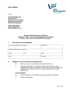 Antrag auf Erteilung einer Erlaubnis Kreis Recklinghausen