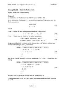 Übungsblatt x – Diskrete Mathematik