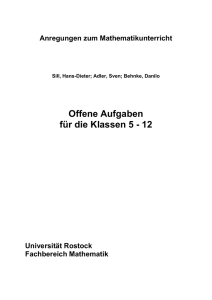 Anregungen zum Mathematikunterricht