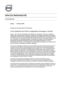 Pressemitteilung - Volvo Eggenberger