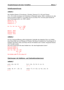 Gleichungen mit Additions- und Subtraktionsklammern