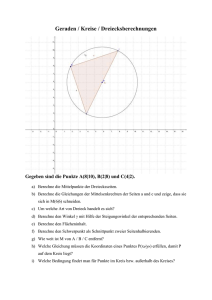 Geraden / Kreise / Dreiecksberechnungen