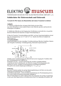Schülerlabor für Elektrotechnik und Elektronik Versuch E1:Wir