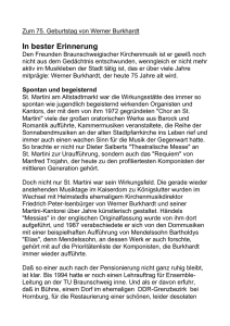 Die Braunschweiger Zeitung zu Werner Burkhardts 75. Geburtstag