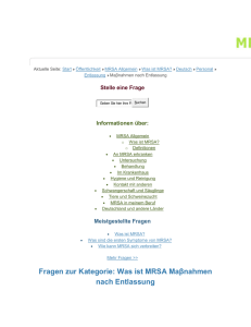 MRSA-net - Was ist MRSA?