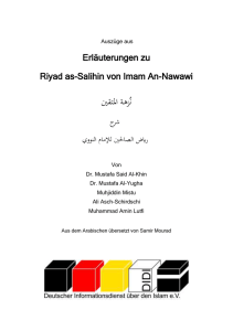 Erläuterungen zu Riyad as-Salihin von Imam An-Nawawi