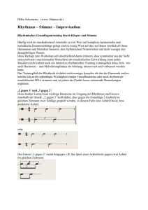 Workshop Rhythmus Stimme Improvisation