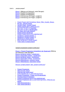 Unit A: „simple present“