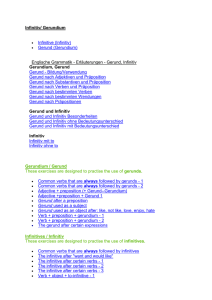 Infinitiv/ Gerundium
