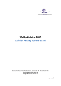 Wahlprüfsteinen des DHV