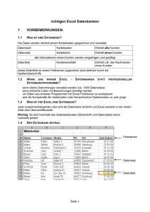 Excel Datenbanken - Kreuzschwestern.de