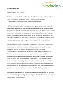 Presseinfo 28.10.2016 Hirsch Reisebuch 2017 erscheint Karlsruhe