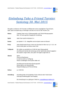 Einladung Take a Friend Turnier Samstag 30. Mai 2015