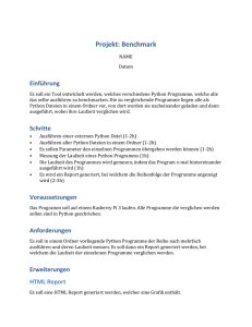 Projekt: Benchmark
