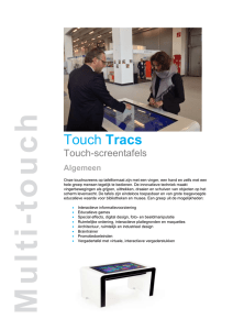 Touch-screen Tracs Productfiche 2015