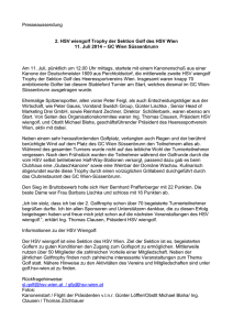 Pressemitteilung - HSV wiengolf