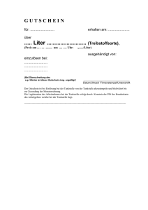Gutschein Benzin / Muster (.doc)