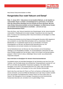 Kongeniales Duo nutz Vakuum und Dampf