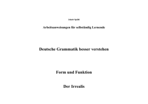 Irrealis - deutschkurse.ch