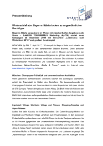 Pressemitteilung - Bayern Tourismus