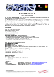 Sonderkonzerte - Gemeinde Bozen