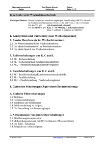 Inhaltsübersicht Wechselstromtechnik - lehrer.uni